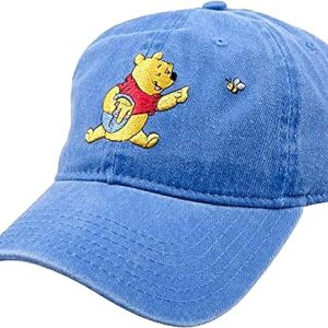 Concept One Disney Winnie The Pooh Dad Hat, Cotton Adjustable Adult Baseball Cap with Curved Brim