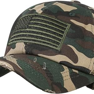 IIN American Flag Baseball Cap for Men Women Low Profile USA Army Tactical Operator Military Plain Dad Hat