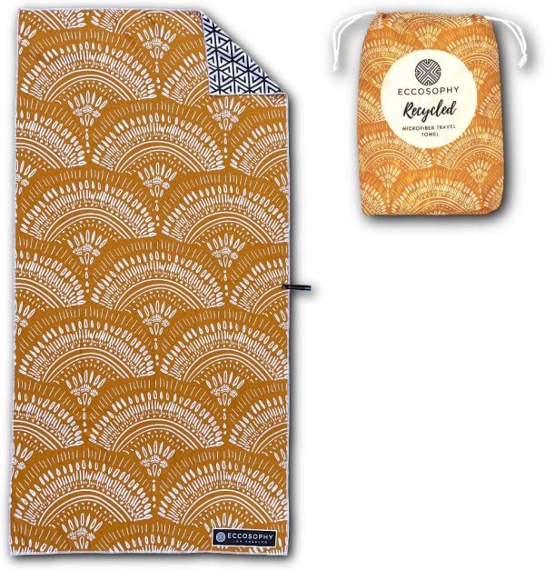 ECCOSOPHY Microfiber Beach Towel - Sand Free Towels are Quick Dry, Light Weight, Super Absorbent - Perfect Pool, Travel, Cruise, Camping Essentials - Oversized Extra Large for Adults 71x35 in