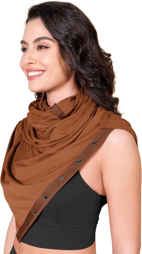 Cloud Feeling Customizable Snap Scarf for Women, Casual Convertible Wrap Shawl Cape Cardigans